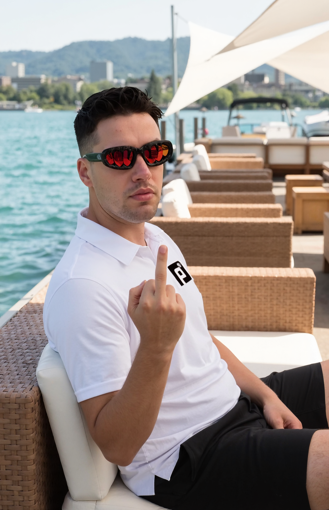 Pixagram® White Polo Men